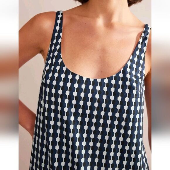 Boden Geometric Scoop Neck Sleeveless Mini Shift Dress Size 14R - Picture 4 of 10